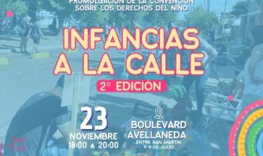 Este sábado se hará una nueva edición de "Infancias a la calle"