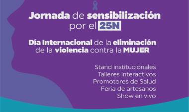 Este sábado se realizará una Jornada de Sensibilización por el  25N en Villa Arias