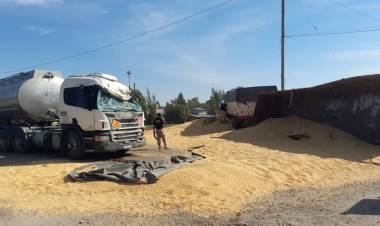 Impactante choque múltiple en Grünbein sin heridos