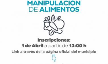 Este martes se abren las inscripciones para el curso de manipulación de alimentos del Municipio