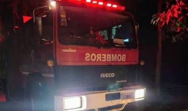 Pérdidas totales en el incendio de un automóvil en calle Paso al 100