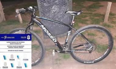 Encontraron tirada en el Parque San Martín una bicicleta que había sido denunciada como robada