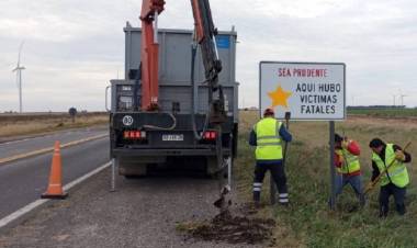A un año del fatal accidente en cruce de Ruta 3 vieja, desapareció el cartel de Estrellas Amarillas