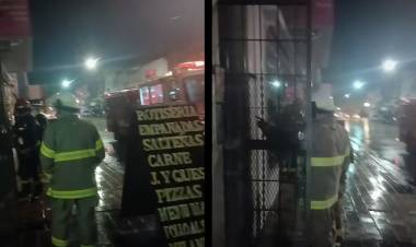 Bomberos Voluntarios asistieron al principio de incendio en una rotisería céntrica