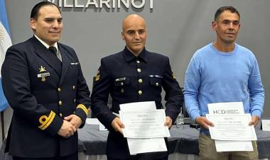 Reconocieron en Villarino a dos efectivos de la Armada Argentina