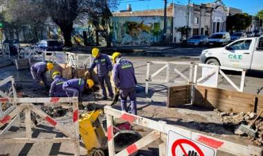 El Municipio de Coronel Rosales informó el estado de las obras de recambio de cañerías de agua
