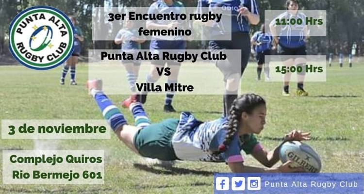 Este domingo habrá un encuentro de Rugby Femenino en el Punta Alta Rugby Club