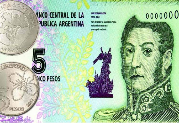Los billetes de 5 pesos se podrán canjear hasta el 28 de febrero