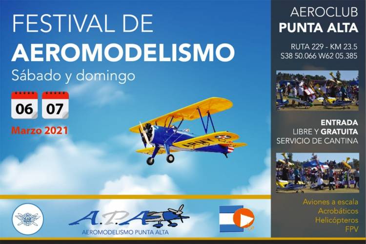 Se realizará el XXI Festival de Aeromodelismo en el Aero Club Punta Alta