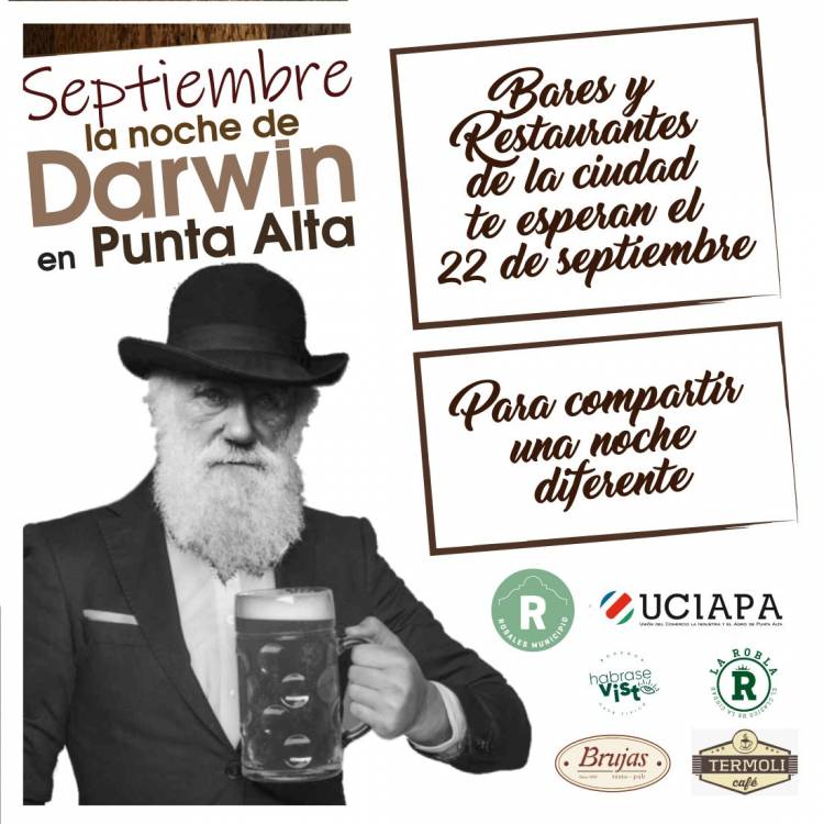 Con propuestas gastronómicas, se celebrará “La noche de Darwin en Punta Alta” 