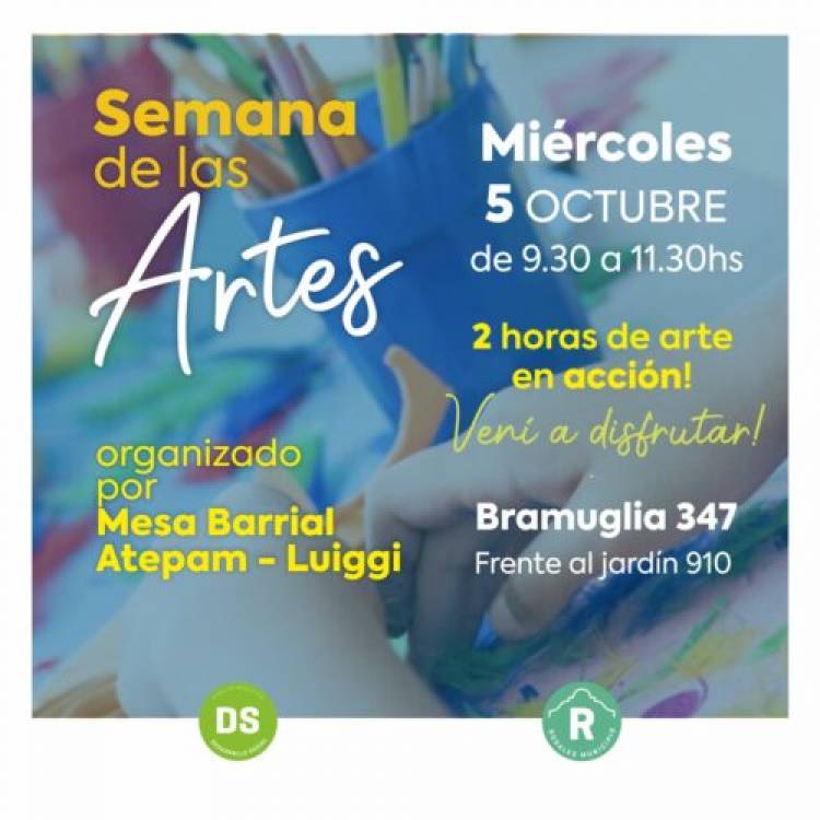 La Mesa Barrial de Atepam – Luiggi celebrará la “Semana de las artes”