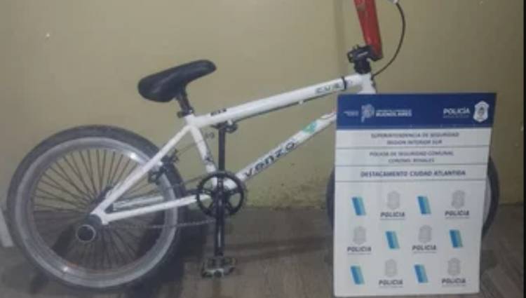 Detuvieron a un delincuente menor de edad acusado de robar una bicicleta