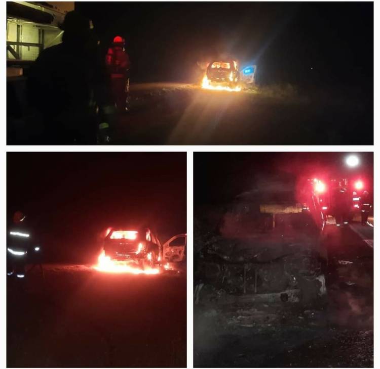 Incendio de un vehículo en ruta 249