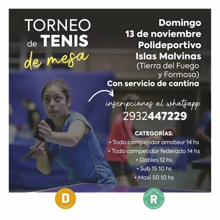 Se realizará un torneo de Tenis de Mesa