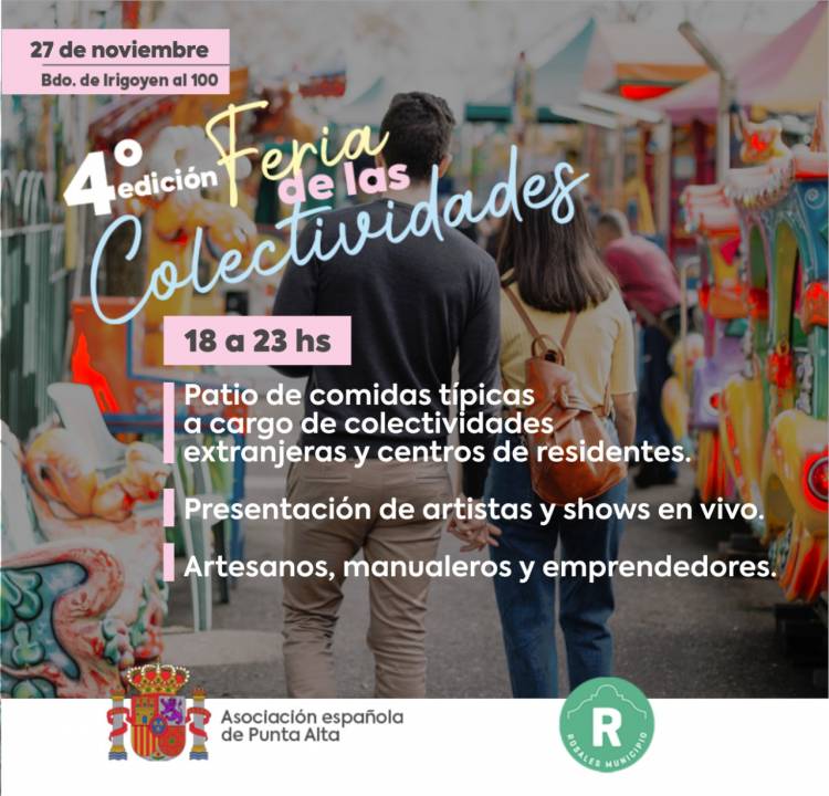 La 4° Fiesta de las Colectividades en Punta Alta se hará en la noche del domingo 27 de noviembre 2022