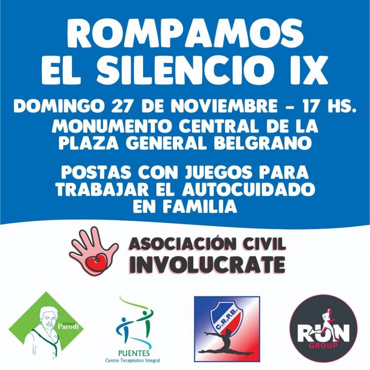 Involucrate realizará una jornada abierta de concientización “Rompamos el Silencio“