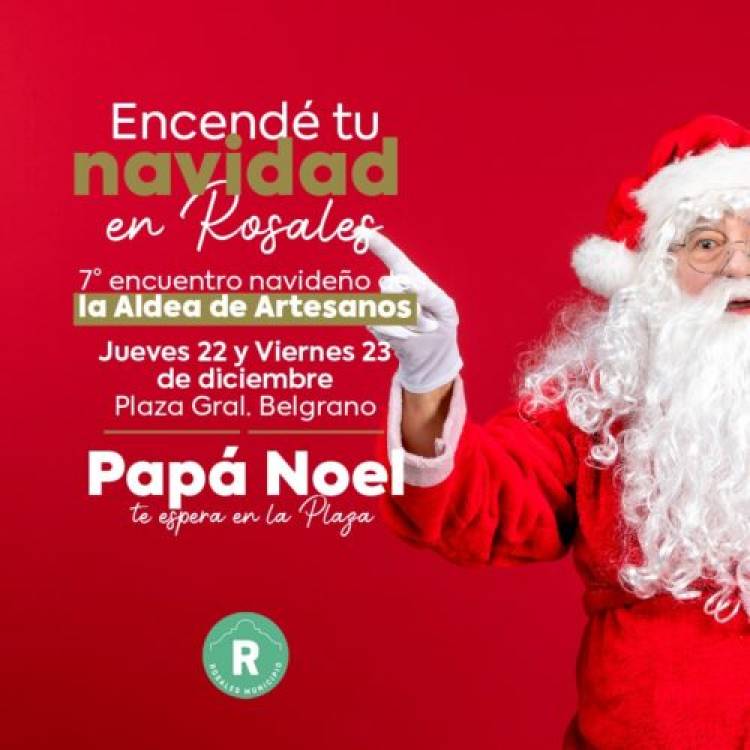 El Municipio invita a esperar la Navidad con feria de artesanos, shows en vivo y Papá Noel en Plaza Belgrano 