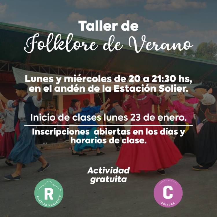 En Estación Solier, comienzan las actividades del Taller Municipal de Folklore de verano 2023