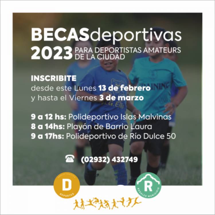 El Municipio de Coronel Rosales abre las inscripciones para las Becas Deportivas 2023