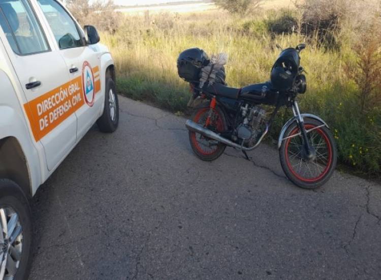 Un motociclista fue hospitalizado tras un choque en la ex ruta 229