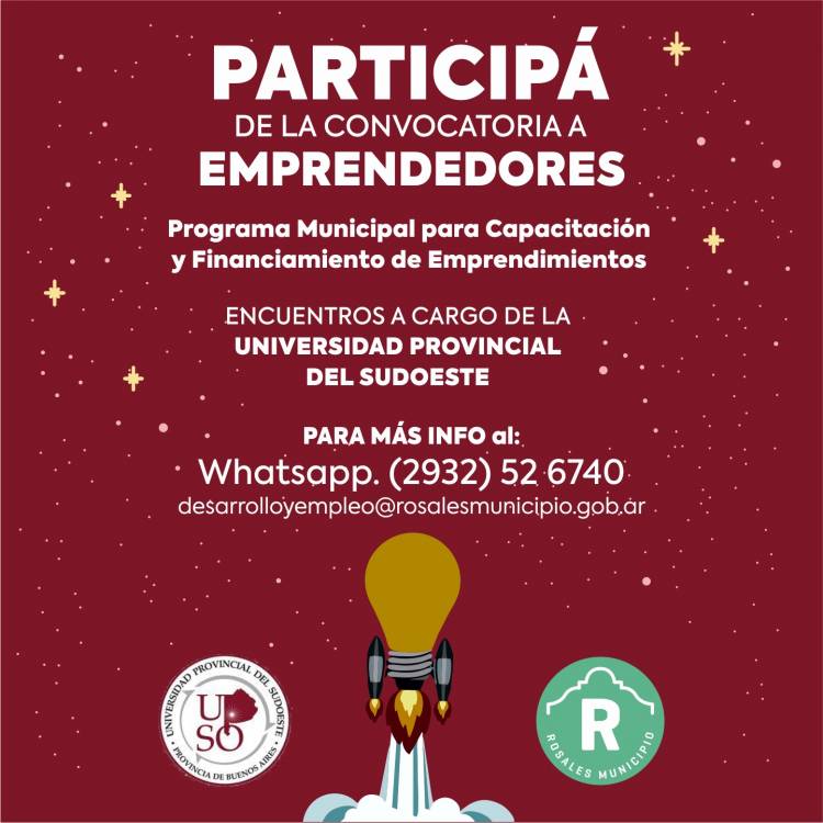 Hasta el 15 de junio está abierta la convocatoria del Municipio a cursos y microcréditos para emprendedores