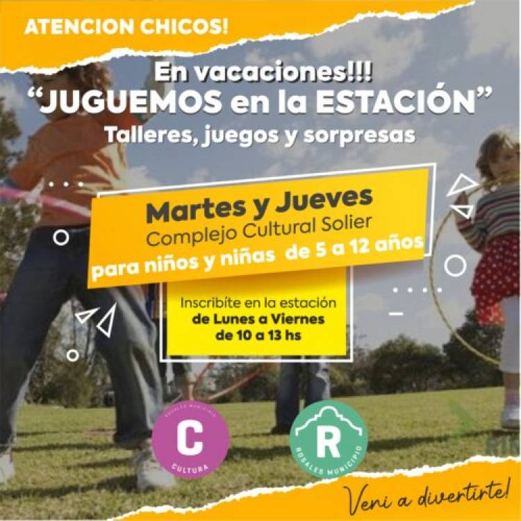 El Municipio abrió inscripciones para “Juguemos en la estación” durante vacaciones de invierno 2023