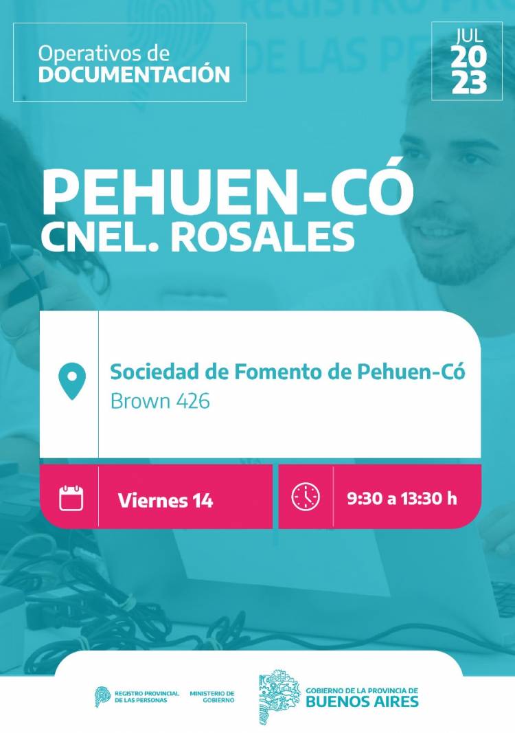 Este viernes se realizará un operativo de documentación en Pehuen Co