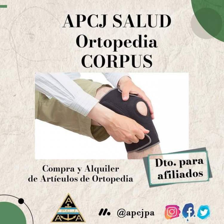 APCJ informa a sus afiliados que tienen un descuento en alquiler y compra de productos de ortopedia