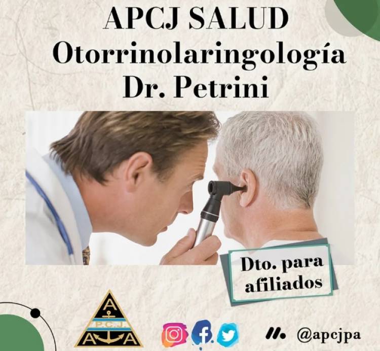 APCJ SALUD: Se cuenta con la prestación en Otorrinolaringología