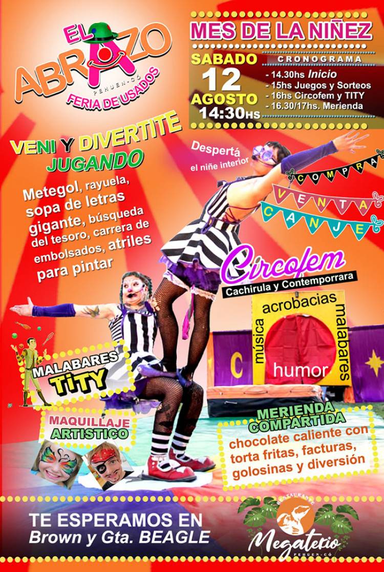 Este sábado 12 “El Abrazo Pehuen Co” celebrará el día de la niñez