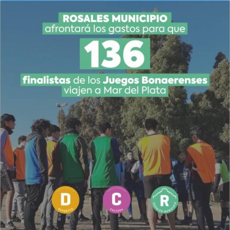 El Municipio afrontará los gastos para que 136 rosaleños disputen finales de Juegos Bonaerenses en Mar del Plata