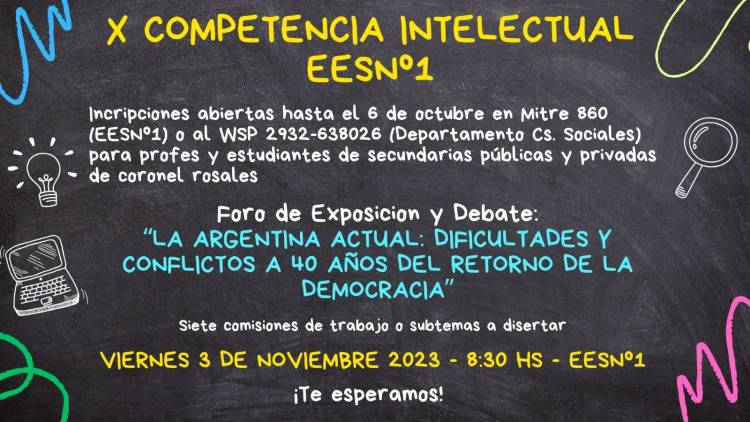 Se encuentran abiertas las inscripciones para la 10ma Jornada de Competencias Intelectuales