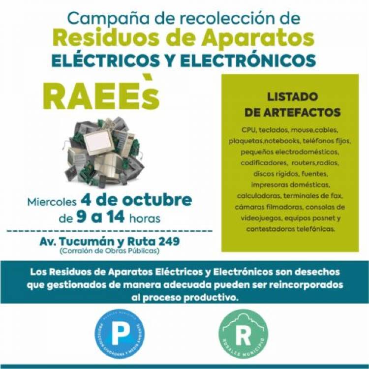 El 4 de octubre de 2023 habrá una nueva campaña de desechos de residuos tecnológicos