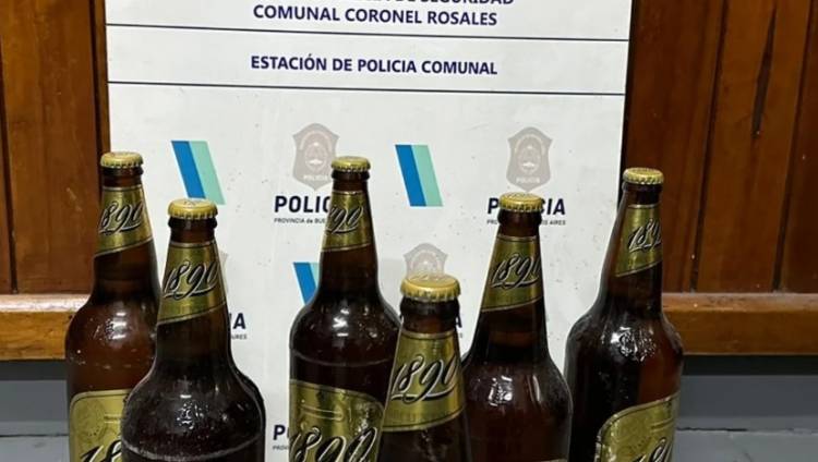 Detuvieron a un delincuente por robar 6 botellas de cerveza