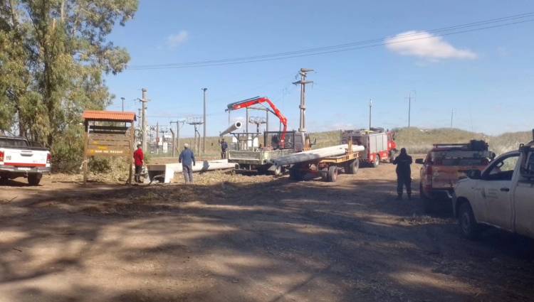 Después de varios días de arduo trabajo, se reestablece la energía eléctrica en Pehuen Co
