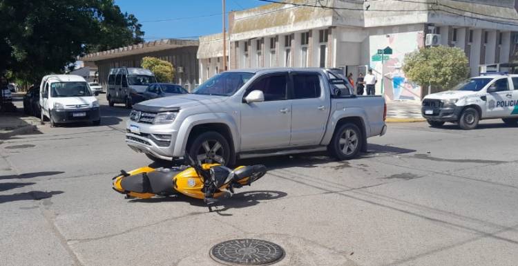 Accidente de tránsito en la esquina de Avellaneda y Luiggi