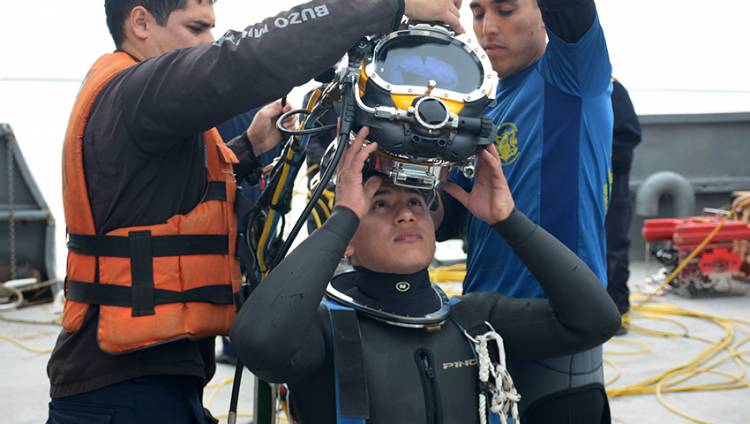 Se realizó un adiestramiento integrado en el mar