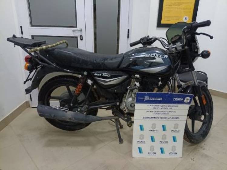 Se secuestró una moto que había sido robada hace unos días atrás