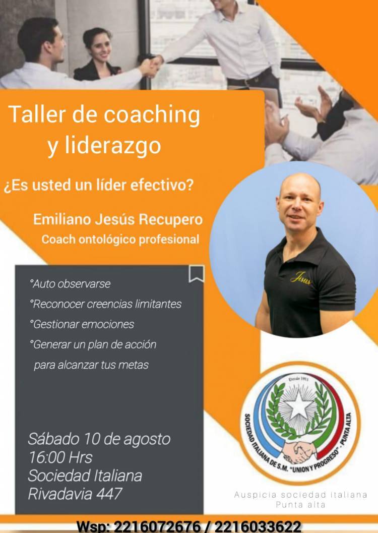 Se realizará un taller de coaching y liderazgo