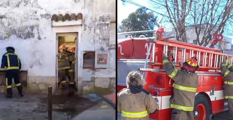 Bomberos Voluntarios acudieron a un incendio de vivienda pero se trataba de una quema de basura