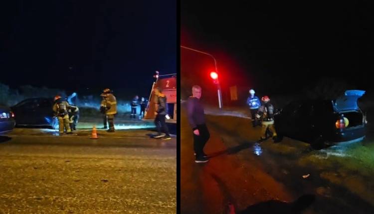 Bomberos Voluntarios acudieron al principio de incendio de un auto