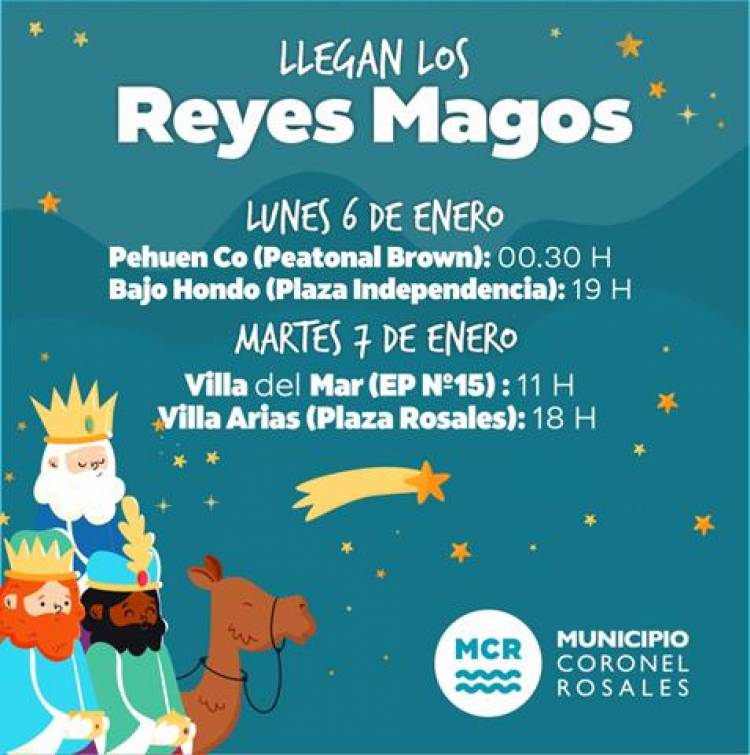 Los Reyes Magos visitarán distintas localidades rosaleñas