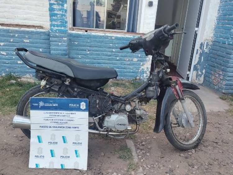 La Policía encontró una moto robada hace unos días