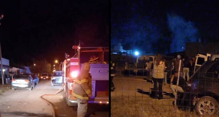 Bomberos Voluntarios acudieron al incendio de una vivienda en Ciudad Atlántida