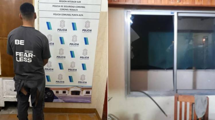 Un hombre rompió un vidrio, entró por una ventana y encerró a su expareja: fue capturado