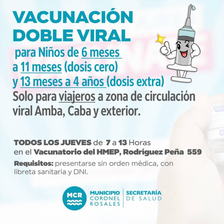 Recomiendan la vacunación antes de viajar a zonas con circulación de sarampión