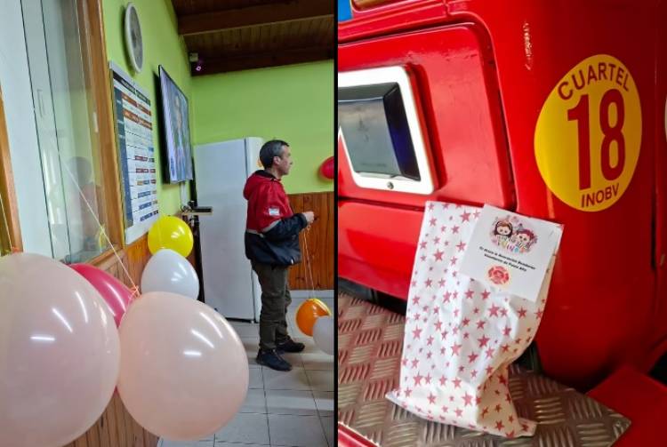 Bomberos Voluntarios de Punta Alta recibieron y agasajaron en su día a los menores de la Casa del Niño