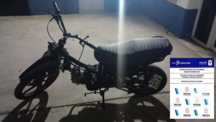Hallaron una moto robada en el Parque San Martín