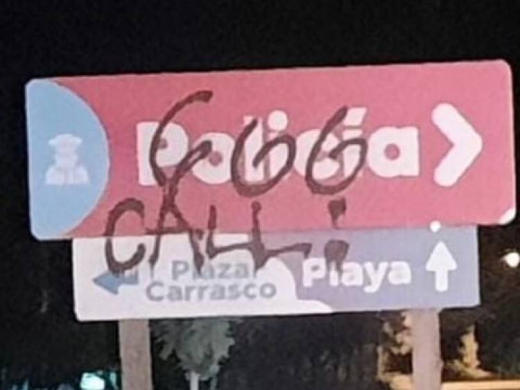 Aparecen pintadas con el “666” en Pehuen Co, a horas del incendio en la capilla