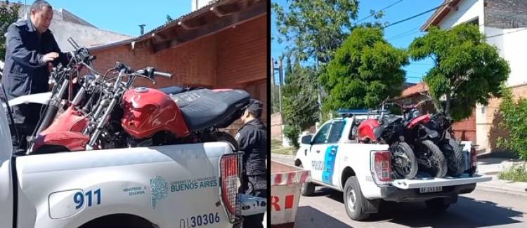 Secuestran motos robadas en el domicilio de una mujer policía e investigan a su hijo por los hechos